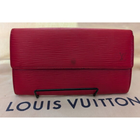 LOUIS VUITTON Sarah Long Wallet Epi Leather Red CA0975 Vintage 1995 - Picture 1 of 7